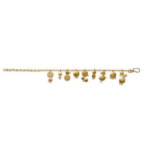 AFEFE CHARM BRACELET - DBJ International 22k Gold Plated / Adjustable
